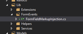 form field markup injection class